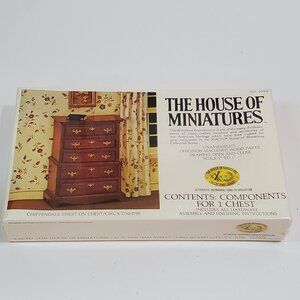 The House of Miniatures Chippendale Chest On Chest Dollhouse Kit 40009 X-ACTO Se